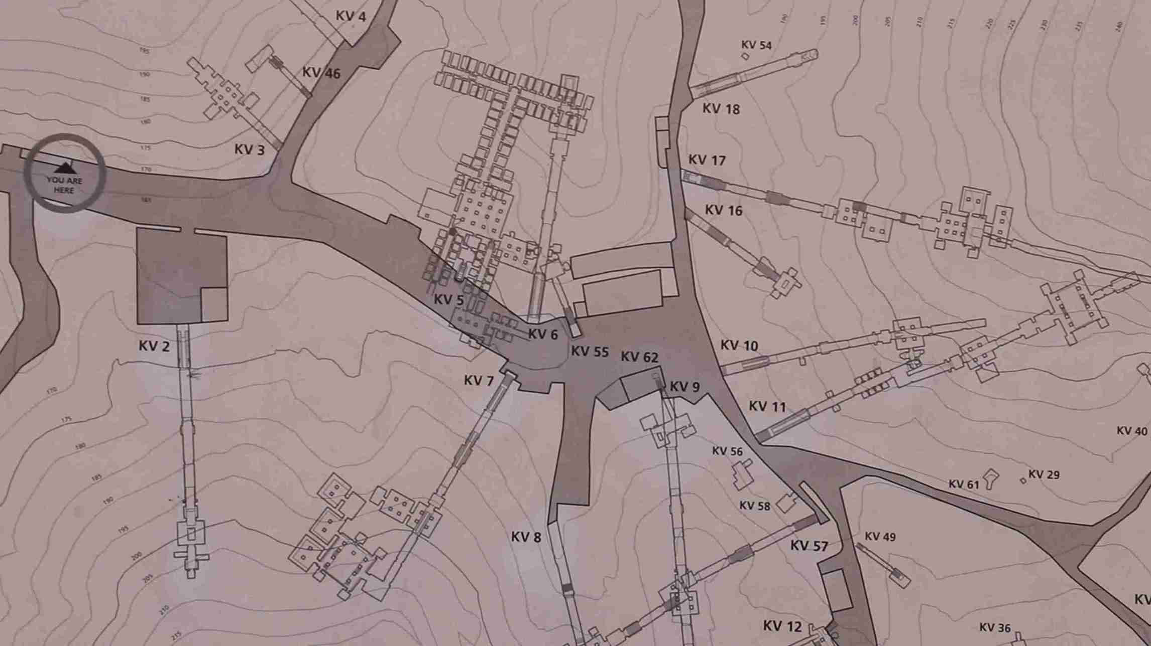 Karte Tal der Könige Zentrum Luxor